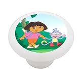 Dora the Explorer and Boots Decorative High Gloss Ceramic Drawer Knob