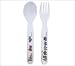 Fork Spoon Set Baby Cie Transportation: Les Transports RED Melamine Colorful melamine dinnerware with wording