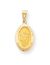 14k Gold Saint Joseph Medal Charm