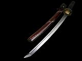 Fully Handforged Red Mother of Pearl Crane Samurai Katana Sword #319
