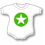 CIRCLED STAR GREEN Bib and Onesie