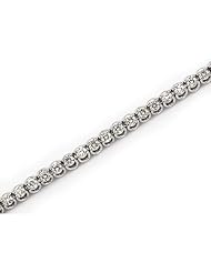 14K White Gold Diamond U Bracelet