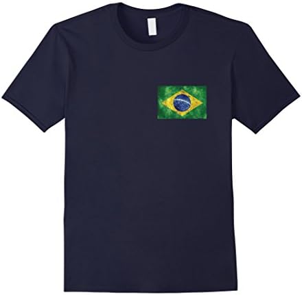 Men's Brazilian JIU-JITSU Shirt- Vintage Print (New-2016) Large Navy