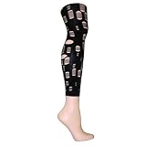Ripped & Torn Black Footless Legging Tights S/M