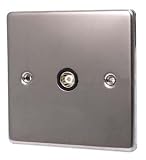 BLACK NICKEL TELEVISION SOCKET C434BNB
