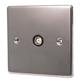 BLACK NICKEL TELEVISION SOCKET C434BNB