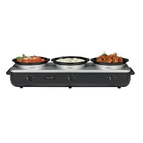 Crockpot SCRBC759-PS Trio Slow-Cooker Server by Crockpot Trio Slow-Cooker Server