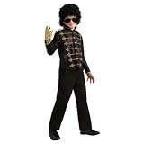 Michael Jackson Costume, Child's Deluxe Military Jacket, Black Costume