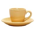COLORcode Espresso Cup and Saucer Set Service for 4 - Honey Butter