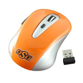 Oklahoma State Wireless Portable Mouse