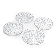 GORHAM CRYSTAL LADY ANNE S/4 COASTERS