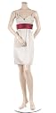 BCBG STONE POLY SATIN WAIST-BAND MINI DRESS NEW M