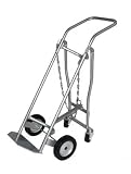 Milwaukee Hand Trucks 40767 Medical Cylinder Truck With Retractable Casters - One Gas Cylinder