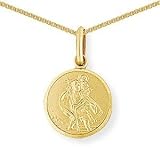 Image of 9ct Gold St Christopher & Chain
