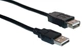USB Type A Male / Type A Female, Extension Cable, 2.0 Version, Black, 6 ft
