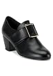 Buckled Pilgrim Shoe With 2 Inch Block Heel