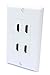 4 Port HDMI Female to Female Decorative Wall Plate in White â€¦