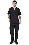 NATURAL UNIFORMS Men's Scrub Set Medical Scrub Top and Pants