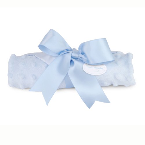 Mud Pie Baby Embossed Plush Woobie BlueB0032ZD4J4 