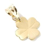 14K Gold Lucky Four-Leaf Clover 24K Coin Pendant