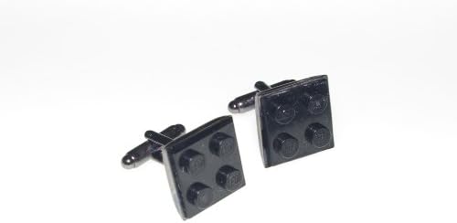 Lego Jewellery Cufflinks in Black Kitsch Emo Punk Unusual Gift Idea