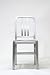 Modern Cafe Brushed Aluminum Side Dining Chair