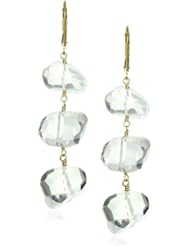 Dana Kellin Chunky Milky Quartz Triple Nugget Drop Earrings