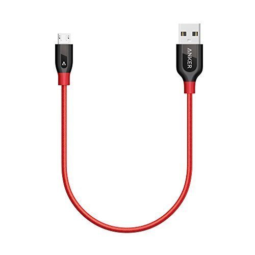 Anker PowerLine+ Micro USB (1ft) The Premium Durable Cable [Double Braided Nylon] for Samsung, Nexus, LG, Motorola, Android Smartphones and More