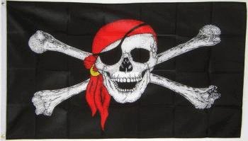 Piraten Flagge 150x90 Polyester stabile Hissflagge #1