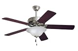 Emerson CF712BS Pro Series Indoor Ceiling Fan, 52-Inch Blade Span, Brushed Steel Finish