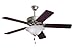 Luminance CF712BS Pro Series LED Ceiling Fan with Pull Chain | 50 Inch Fixture with Dual Mount for Flush or Downrod Hanging | Reversible Blades with Light Bulbs Included, 50-Inch, Brushed Steel