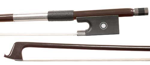 Glasser Premium 1/4 Violin Brown Fiberglass Bow with White Hair