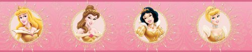 Princess Enchanted Self-Stick Wall Border, 5-Inch x 15-Foot