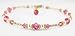 Rose -October Beaded Anklets: Swarovski Crystal Birthstone Jewelry. Adjustable 14K Gold Filled Ankle Bracelets
