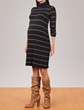 A Pea in the Pod Collection: Bailey 44 3/4 Sleeve Striped Maternity Dress
