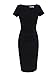 Vfemage Women Asymmetric Neckline Ruched Draped Wear To Work Casual Dress
