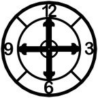 Giant 47.5 Inch Diameter Hand-crafted Tower Wall Clock (Arabic Quad Numerals, Celtic Cross Style)