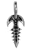 BICO AUSTRALIA JEWELRY (E158) SERPENT SPINE - BACKBONE OF THE FEARLESS - Comes with a Generic 18 inch (to 20in) Adjustable 4mm Black Rubber Necklace.