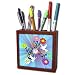 Edmond Hogge Jr Flowers - Painted Daisys and Doves - Tile Pen Holders-5 inch tile pen holder