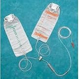 Kangaroo 1000mL Bag & Pump Set with Flush Bag for Entriflush Pump Set, Non Sterile, Case of 30