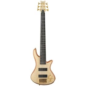 Schecter Stiletto Custom-6 Electric Bass (6 String, Left Handed, Natural Satin)