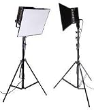 Studio Light ALZO 600 Cool Lite - 2 Light Kit - A very bright variable intensity continuous light kit for video, portrait and product photography