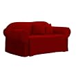 Sure Fit Cotton Duck Sofa Slipcover - Claret