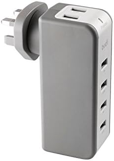 Budi 6 USB Ports Swivel Charger for iPhone and Android Devices(EU Plug)