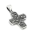 Small Marcasite Cross Pendant