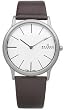 Skagen #858XLSLD Men's Ultra Slim Silver Dial Leather Band Dress Watch