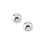14K White Gold Children's 4 MM Ball Earrings