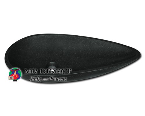Honed Basalt Black Granite Vessel Sink