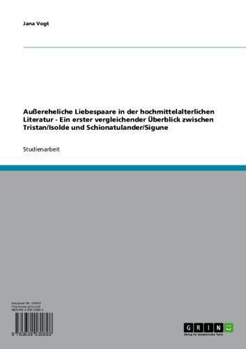 Außereheliche Liebespaare in der hochmittelalterlichen Literatur (German Edition)