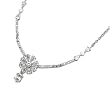 Sterling Silver Necklace - Starburst with Clear CZ - 24mm Pendant Height